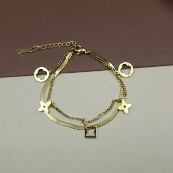 Sriasmi Gold Plated Stainless Steel Waterproof Chain Bracelet - Image 3