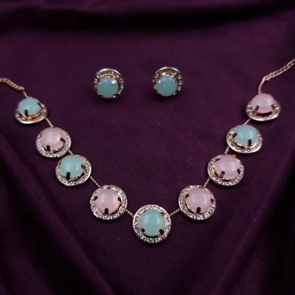 Elegant Lightweight Korean Necklace Set | Sriasmi.com