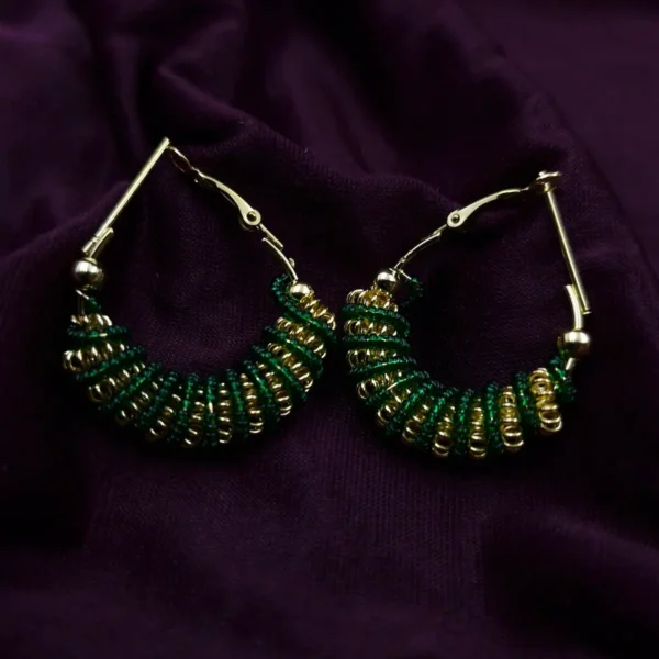 Gold-Green Elegant Lightweight Korean Necklace Set | Sriasmi.com - Image 2