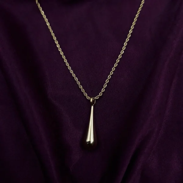 Sriasmi Gold Plated Stainless Steel Waterproof Droplet Pendent