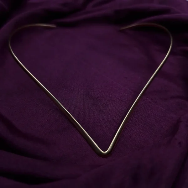 Sriasmi Gold Plated Stainless Steel Waterproof Hasuli Heart Shaped [Choker] Necklace