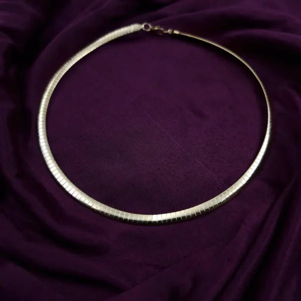 Sriasmi Gold Plated Stainless Steel Waterproof Snake Chain Hasuli [Choker] Necklace - Image 2