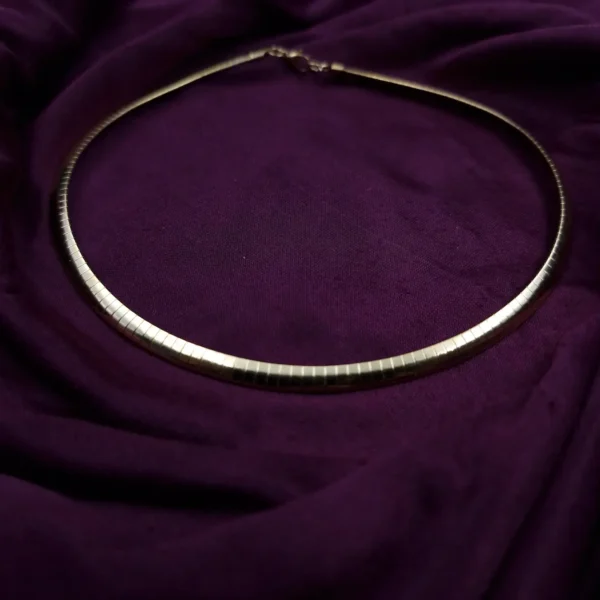 Sriasmi Gold Plated Stainless Steel Waterproof Snake Chain Hasuli [Choker] Necklace