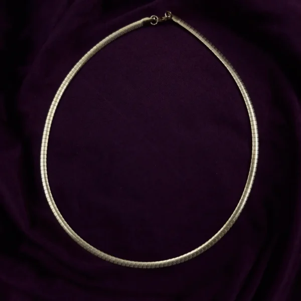 Sriasmi Gold Plated Stainless Steel Waterproof Snake Chain Hasuli [Choker] Necklace - Image 2