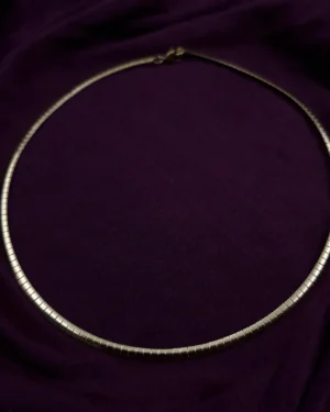 Sriasmi Gold Plated Stainless Steel Waterproof Snake Chain Hasuli  [Choker] Necklace