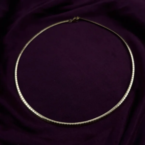 Sriasmi Gold Plated Stainless Steel Waterproof Snake Chain Hasuli  [Choker] Necklace