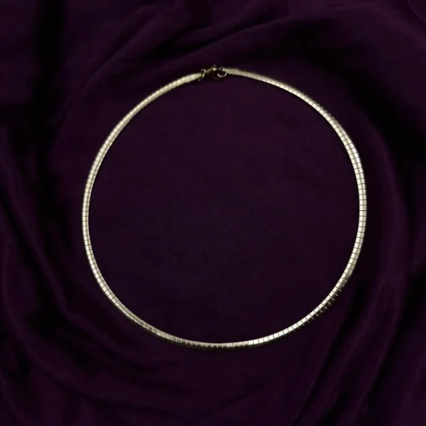 Sriasmi Gold Plated Stainless Steel Waterproof Snake Chain Hasuli  [Choker] Necklace - Image 2