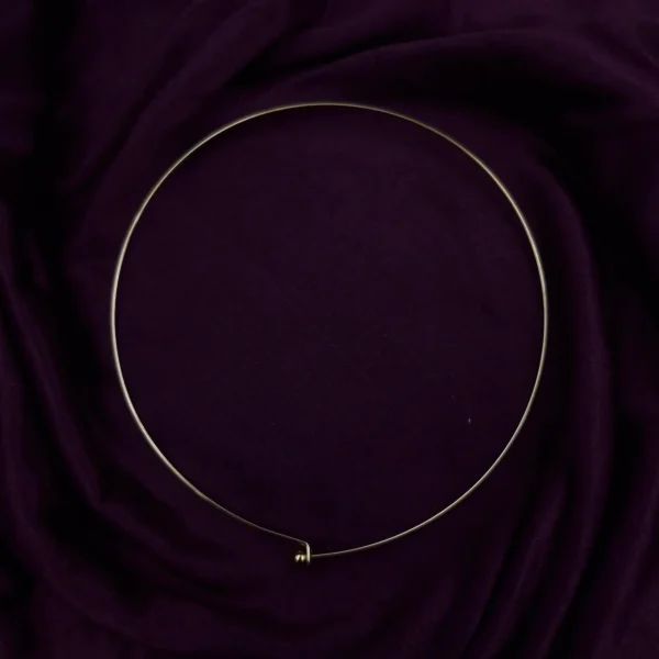 Sriasmi Gold Plated Stainless Steel Waterproof Hasuli  [Choker] Necklace - Image 2
