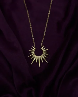 Sriasmi Gold Plated Stainless Steel Waterproof Sun Pendent