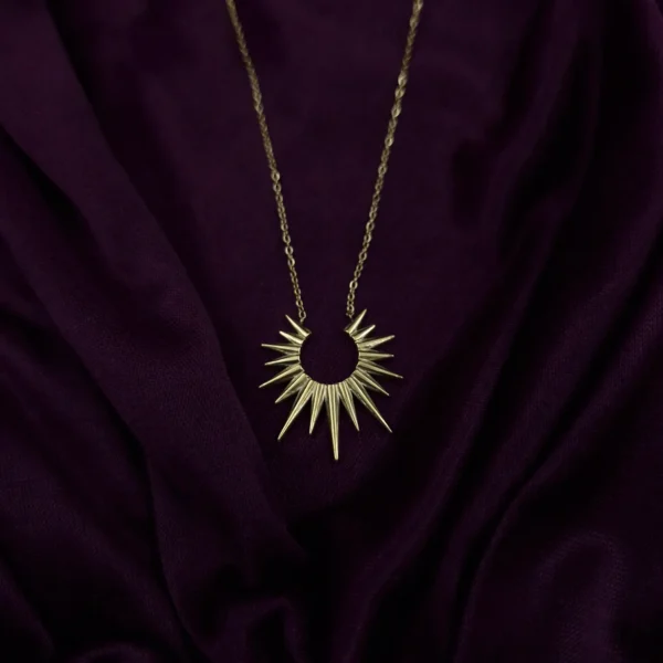 Sriasmi Gold Plated Stainless Steel Waterproof Sun Pendent
