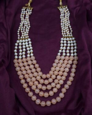 Elegant 5-Layer Hydro Beads Long Necklace | Sriasmi.com