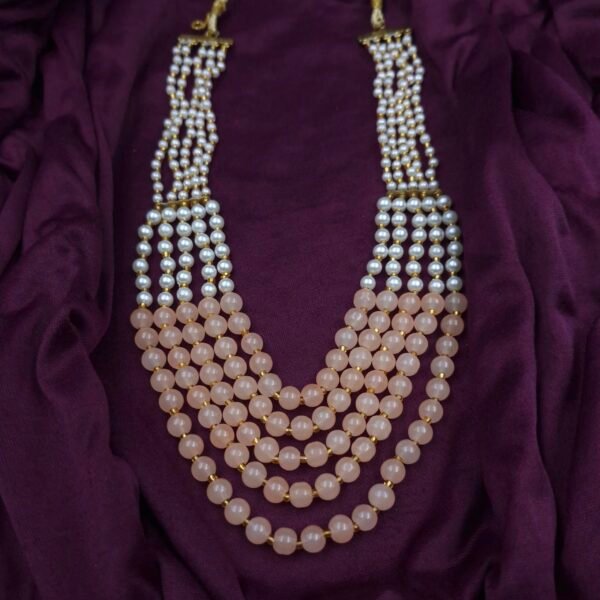 Elegant 5-Layer Hydro Beads Long Necklace | Sriasmi.com