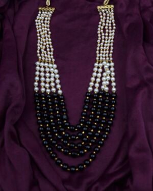 Elegant 5-Layer Hydro Beads Long Necklace | Sriasmi.com