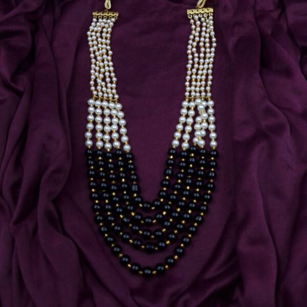 Elegant 5-Layer Hydro Beads Long Necklace | Sriasmi.com