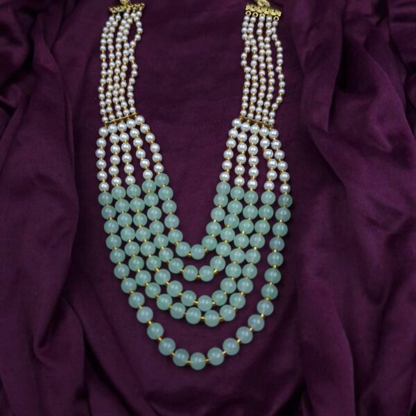 Elegant 5-Layer Hydro Beads Long Necklace | Sriasmi.com