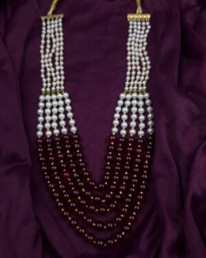 Elegant 5-Layer Hydro Beads Long Necklace | Sriasmi.com
