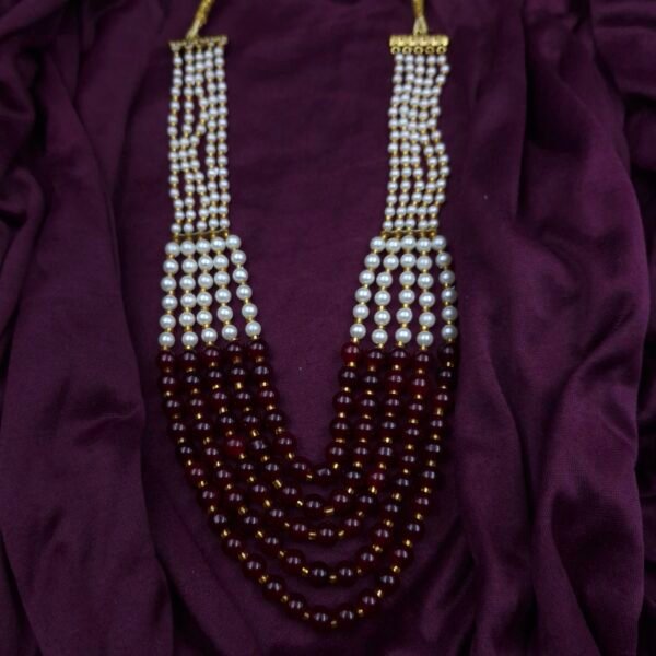 Elegant 5-Layer Hydro Beads Long Necklace | Sriasmi.com