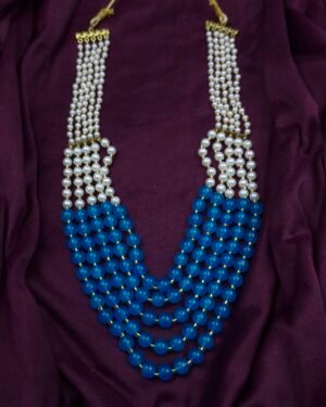Elegant 5-Layer Hydro Beads Long Necklace | Sriasmi.com