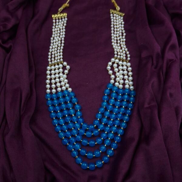 Elegant 5-Layer Hydro Beads Long Necklace | Sriasmi.com