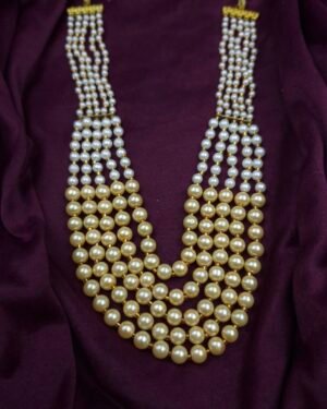 Elegant 5-Layer Hydro Beads Long Necklace | Sriasmi.com