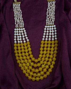 Elegant 5-Layer Hydro Beads Long Necklace | Sriasmi.com