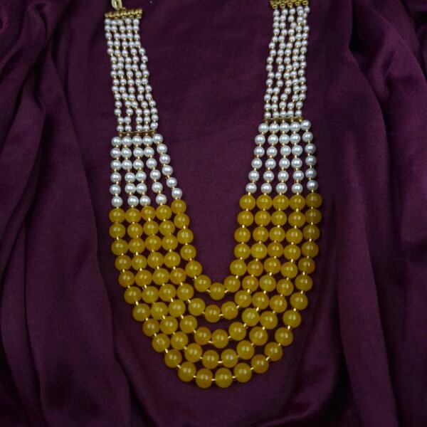 Elegant 5-Layer Hydro Beads Long Necklace | Sriasmi.com