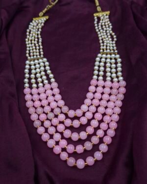 Elegant 5-Layer Hydro Beads Long Necklace | Sriasmi.com
