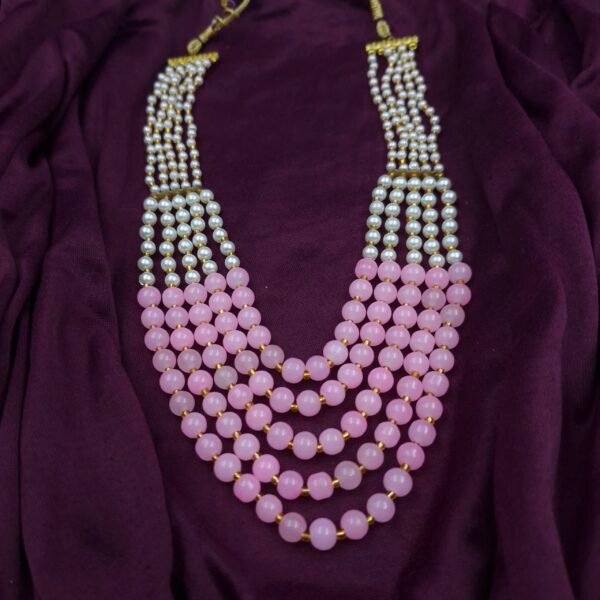 Elegant 5-Layer Hydro Beads Long Necklace | Sriasmi.com