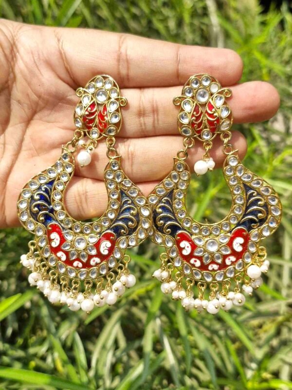 Sriasmi Meenakari Kundan Earring - Image 2