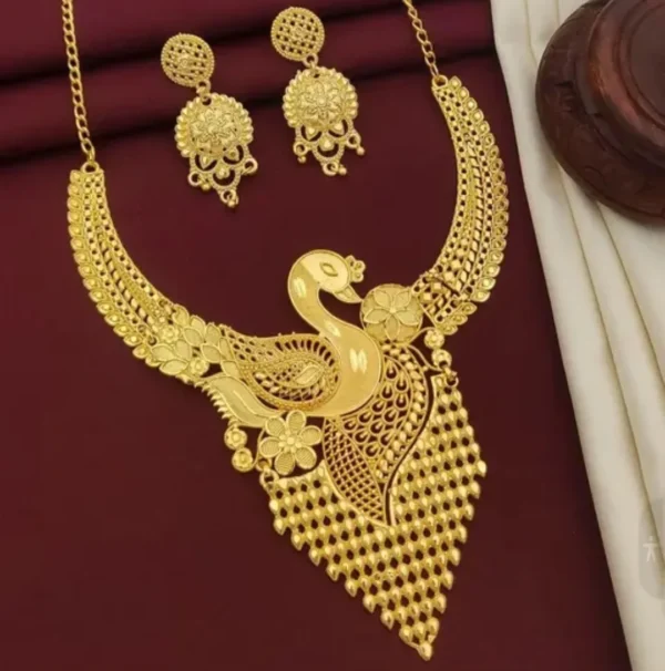Sriasmi Traditional Golden Brass Necklace set