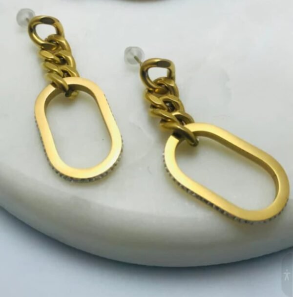 Sriasmi Demi-fine Stainless Steel Waterproof Link Chain Earring - Image 3
