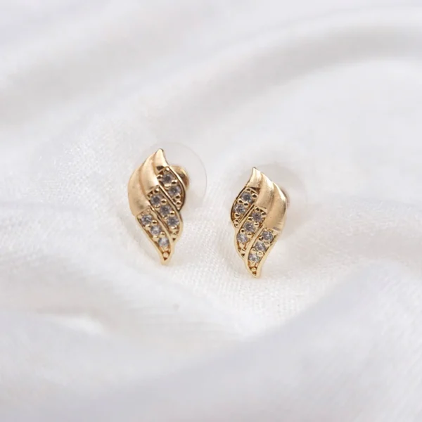 Sriasmi Gold Tone American Diamond Mini Studs