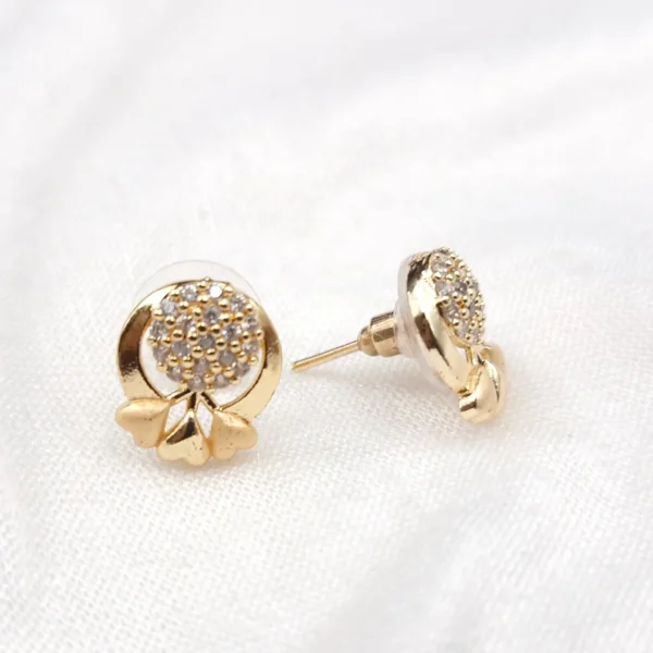 Sriasmi Gold Tone American Diamond Mini Studs - Image 2