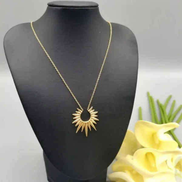 Sriasmi Gold Plated Stainless Steel Waterproof Sun Pendent - Image 3
