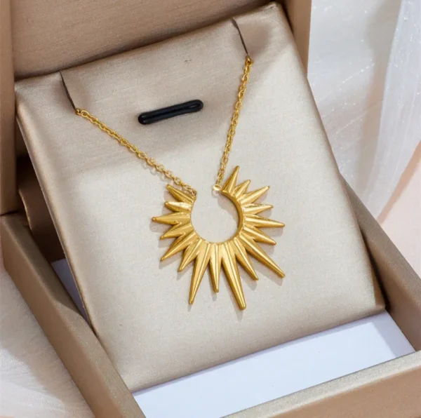 Sriasmi Gold Plated Stainless Steel Waterproof Sun Pendent - Image 4