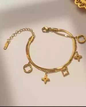 Sriasmi Gold Plated Stainless Steel Waterproof Chain Bracelet