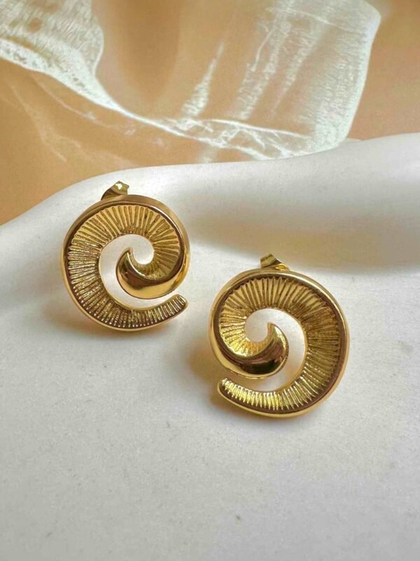 Sriasmi Demi-fine Stainless Steel Spiral Earring - Image 5