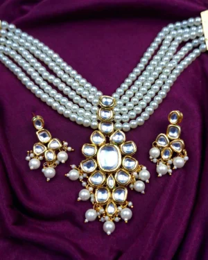Traditional Kundan with Back Meenakari Design Necklace Set | Sriasmi.com
