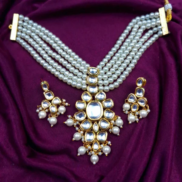 Traditional Kundan with Back Meenakari Design Necklace Set | Sriasmi.com