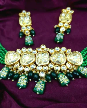 Traditional Kundan with Back Meenakari Design Necklace Set | Sriasmi.com
