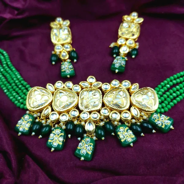 Traditional Kundan with Back Meenakari Design Necklace Set | Sriasmi.com