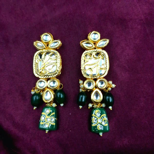 Traditional Kundan with Back Meenakari Design Necklace Set | Sriasmi.com - Image 3