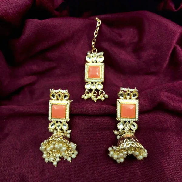 Kundan Necklace Set with Meenakari Detailing | Sriasmi.com - Image 2