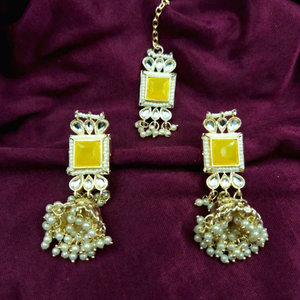 Kundan Necklace Set with Meenakari Detailing | Sriasmi.com - Image 2