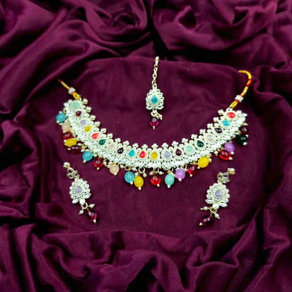 Traditional Kundan Meenakari Necklace Set | Sriasmi.com
