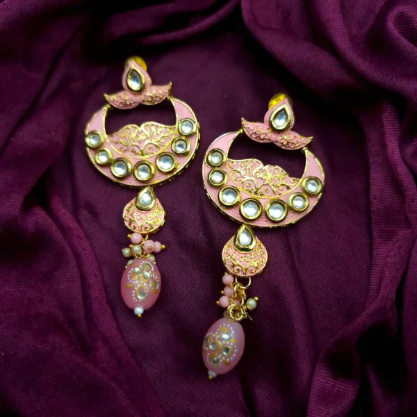 Traditional Kundan Meenakari Long Necklace Set | Sriasmi.com - Image 2