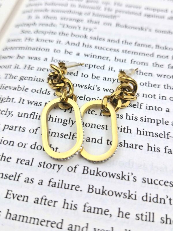 Sriasmi Demi-fine Stainless Steel Waterproof Link Chain Earring