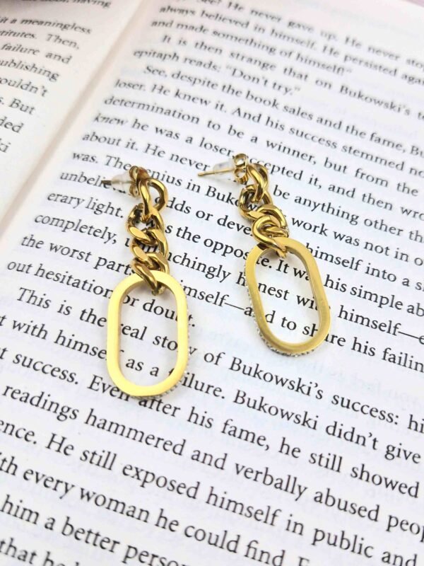 Sriasmi Demi-fine Stainless Steel Waterproof Link Chain Earring - Image 2