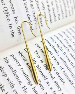 Sriasmi Demi-fine Stainless Steel Waterproof Long Line Drop Hoop Earring