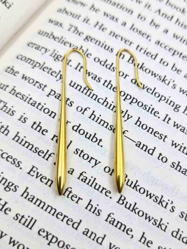 Sriasmi Demi-fine Stainless Steel Waterproof Long Line Drop Hoop Earring - Image 2